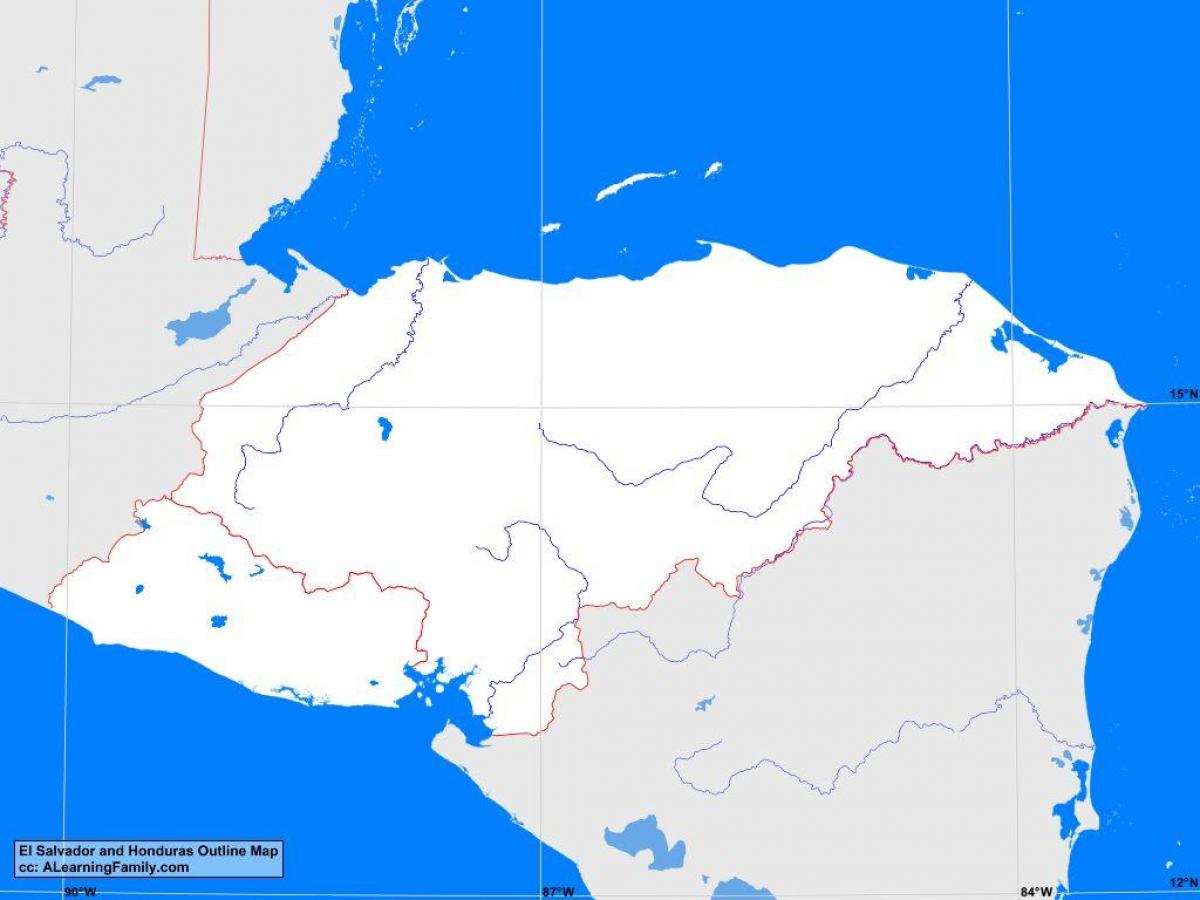 होंडुरास रिक्त नक्शा