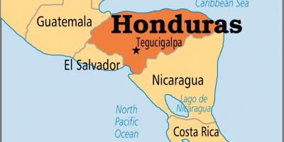 होंडुरास की राजधानी का नक्शा