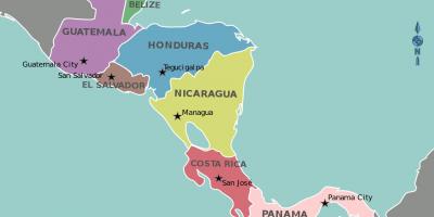 नक्शा होंडुरास के नक्शे मध्य अमेरिका