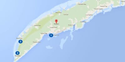 नक्शे के होंडुरास और roatan